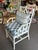 Late 20th Century Painted Bamboo Chair With Nautical Cushion and Lumbar Pillow For Sale - Image 11 of 11
