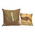 Pair of Custom Linen Throw Pillows – Salamandre Pheasant & Botanical Leaf, Down Alternative Inserts For Sale