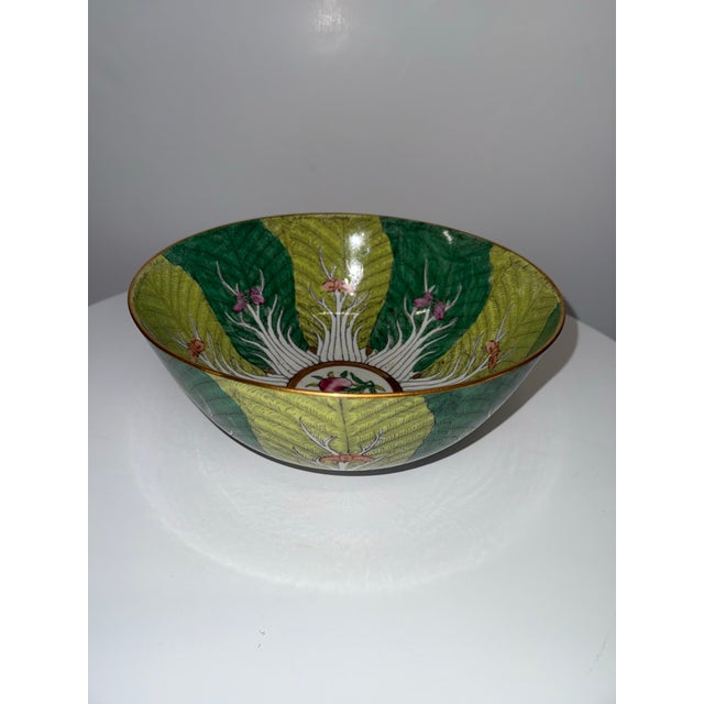 Vintage 10" Bok Choy / Famille Verte Bowl for Lord and Taylor For Sale In Houston - Image 6 of 10