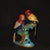 This charming vintage cloisonne enamel figurine features a pair of lovebirds perched together on a sculpted branch. Each...