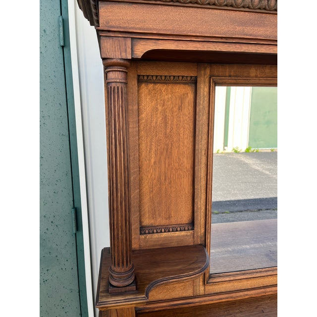 Antique Arts and Crafts Quartersawn Oak Sideboard Buffet For Sale - Image 9 of 12