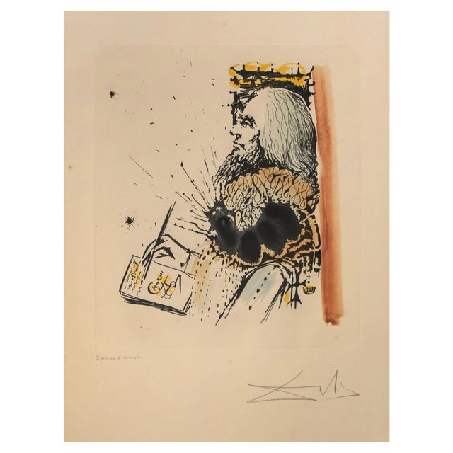 after Salvador Dalì, Portrait De Calderon, 2971, Aquatint & Etching For Sale