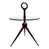 Iconic and Rare Cesare Lacca Ring-Handled Drink/Side/Coffee Table, Italy 1950s For Sale