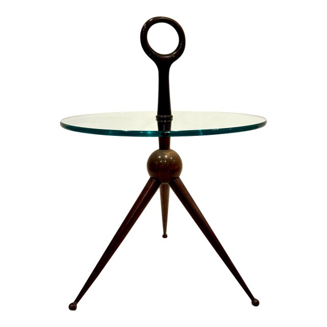 Iconic and Rare Cesare Lacca Ring-Handled Drink/Side/Coffee Table, Italy 1950s For Sale