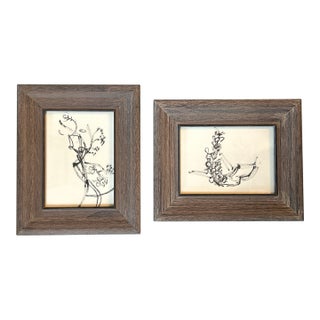 Two 1950’s Original Abstract Expressionist Figure Paintings - Set of Two For Sale