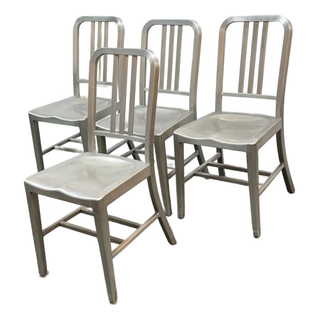 Vintage GoodForm Mid Century Aluminum Chairs, Set of Four For Sale