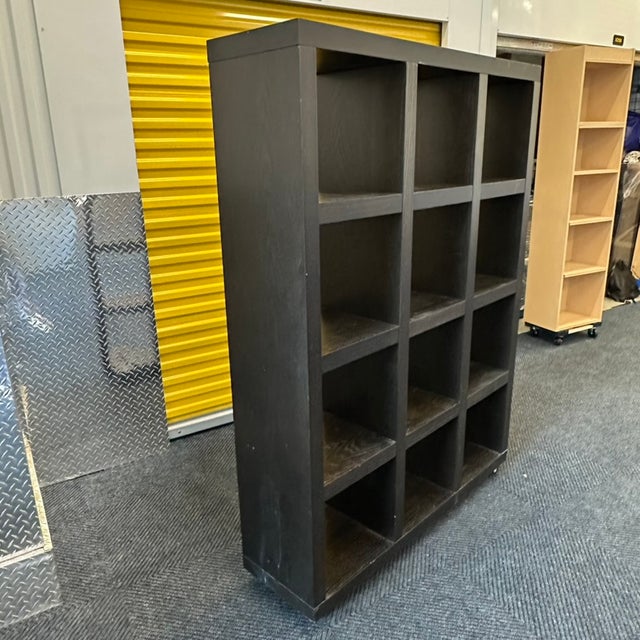 West Elm West Elm Rolling Bookcase, Attributed For Sale - Image 4 of 9