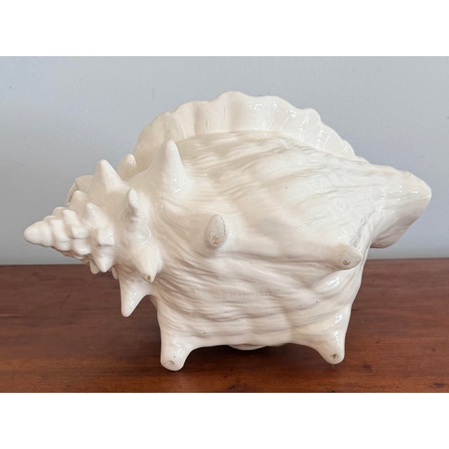 1960s Large Ceramic Conch Shell For Sale - Image 5 of 10