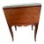Vintage Hepplewhite Style Bow-Front Two Drawer Nightstand With Glass Top For Sale