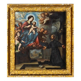 Italian School Artist, Saint Charles Borromeo, 17th Century, Oil on Canvas For Sale