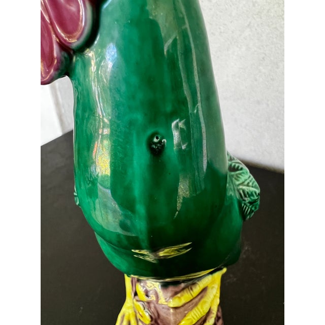 1920’s Green Japanese Porcelain Parrot For Sale - Image 11 of 12