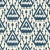 Sample - Schumacher Vientiane Ikat Wallpaper in Indigo Blue For Sale