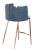 Contemporary Marbella Counter Chair in Blue and Bronze For Sale - Image 3 of 4