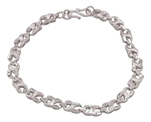 14 Karat White Gold Link Bracelet