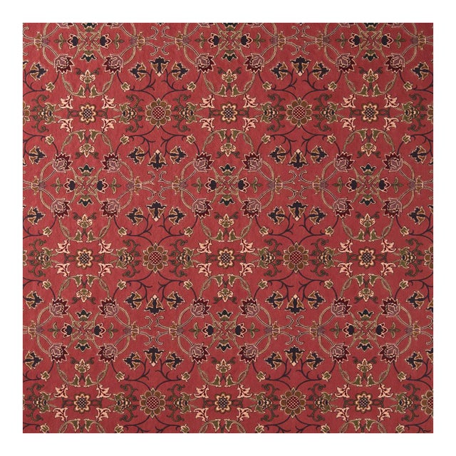 Morris & Co. Persian Scroll Embroidery Fabric in Plum - a sample For Sale