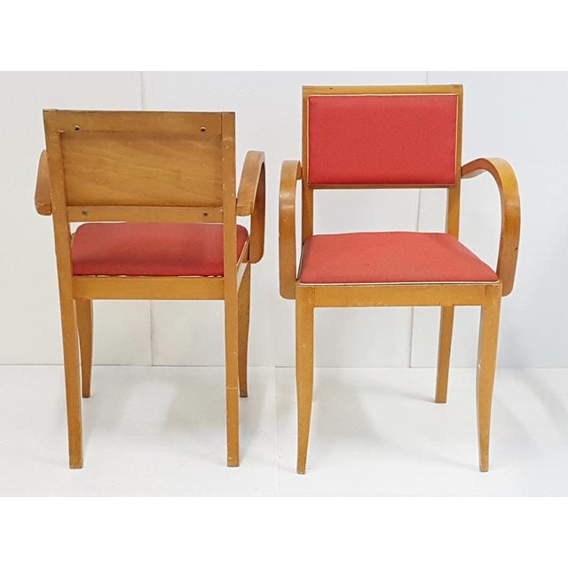 Mid-Century Modern Vintage French Bridge Armchairs, 1950s, Set of 2 For Sale - Image 3 of 11