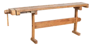 20th Century Rustic Narrow Console Table From Carpenter’s Workbench