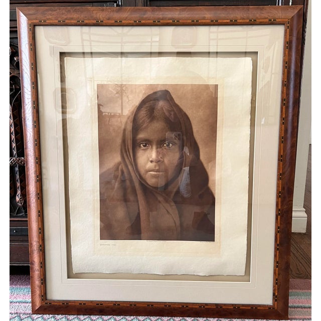 Framed Edward Curtis Qahtatika Girl C 1907 Christopher Cordozo For Sale - Image 13 of 13