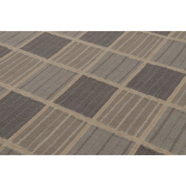 Rug & Kilim Contemporary Scandinavian Style Geometric Wool Rug, by Rug & Kilim, India For Sale - Image 4 of 10