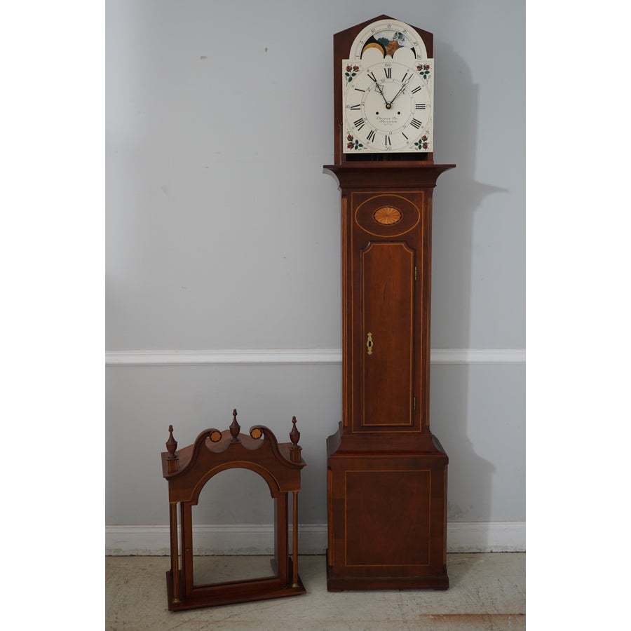 38灯 THE RICH OLD THEATERver. OLDMOUNTAIN Sligh Cherry Tall Case Grandfather Clock | Chairish