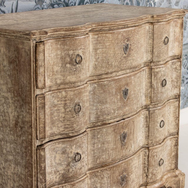 18th C. Danish Baroque Arbalète Shaped Commode in Original Patina For Sale - Image 15 of 17