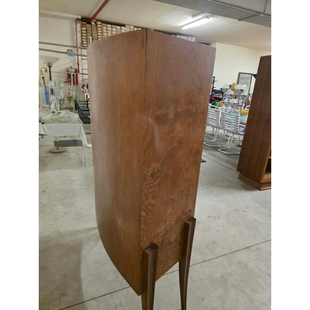 Art Deco Curved Burl Cabinet, 1930s For Sale - Image 15 of 18