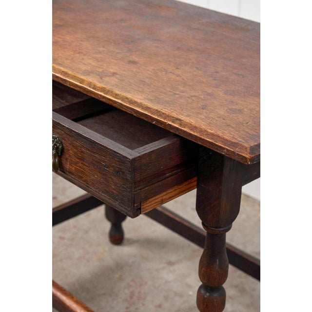 19th Century Oak Bobbin Side Table For Sale In Charleston - Image 6 of 11