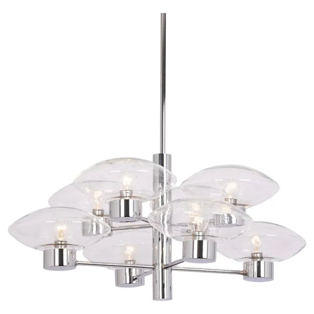 Mid-Century Orbital Pendant Lamp attributed to Kaiser Idell / Kaiser Leuchten, Germany, 1970s For Sale - Image 13 of 13