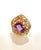 Bochic “Orient” Vintage Sapphire & Amethyst Cocktail Ring 18K Gold & Silver For Sale - Image 9 of 13