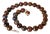 Brown Pietersite Beaded Necklace With Sterling Silver Pietersite Clasp, 18.5" For Sale