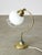 Goldenrod Mid-Century Italian Table Lamp in Brass and Etched Glass For Sale - Image 8 of 12