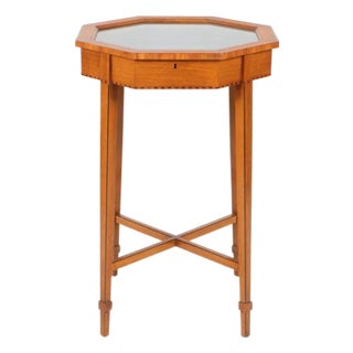 1920s Birch Octagonal Vitrine Display Table For Sale