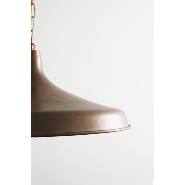 Large Danish Brutalist Hand-Hammered Copper Pendant Lamp from ES Horn Aalestrup, 1960s For Sale - Image 4 of 8