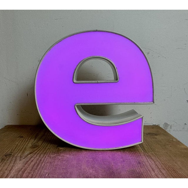 Illuminated Letter E, 1980s For Sale - Image 15 of 18