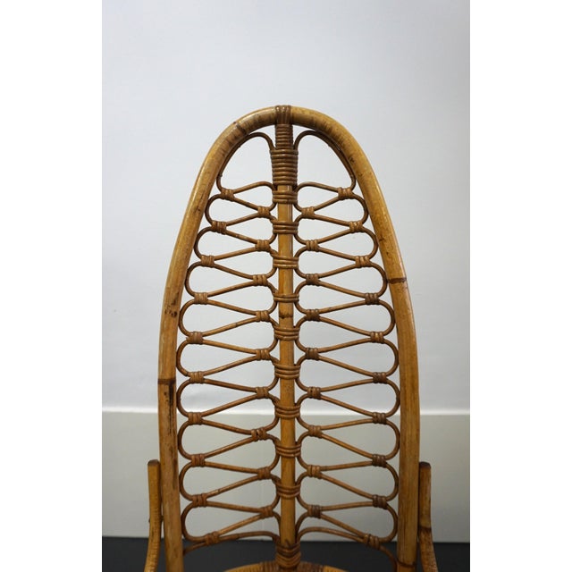 Wood Mid-Century Bamboo Chair, 1960s For Sale - Image 7 of 8