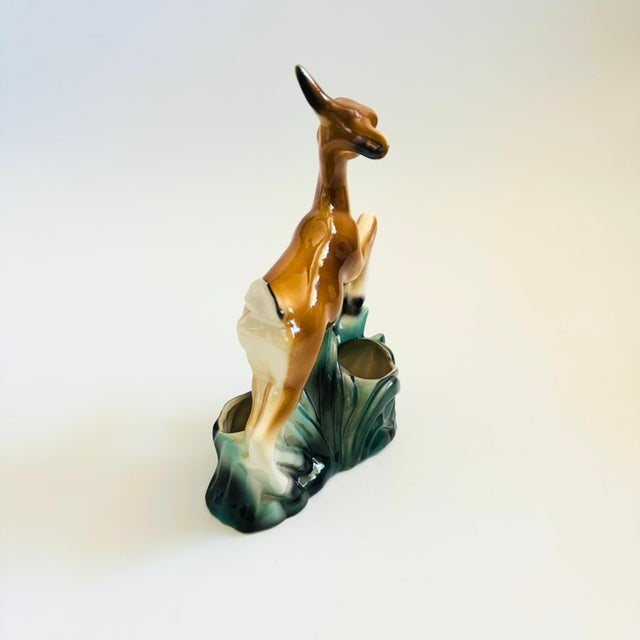 Mid Century Ceramic Deer Planter For Sale In San Francisco - Image 6 of 16