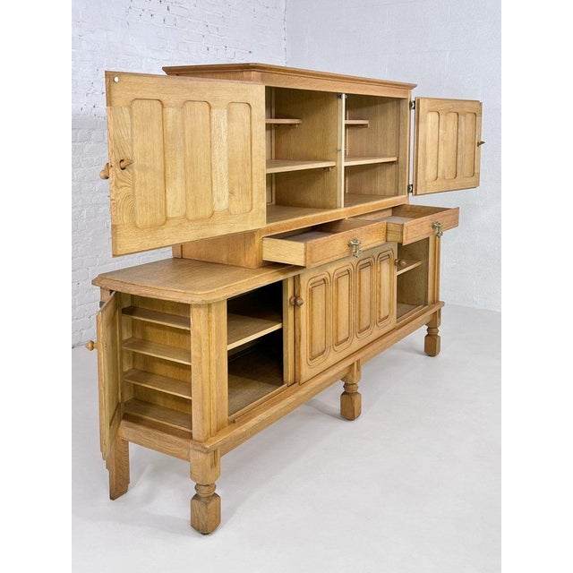 Guillerme et Chambron Vintage Sidebaord in Oak by Guillerme and Chambron, 1950s For Sale - Image 4 of 9