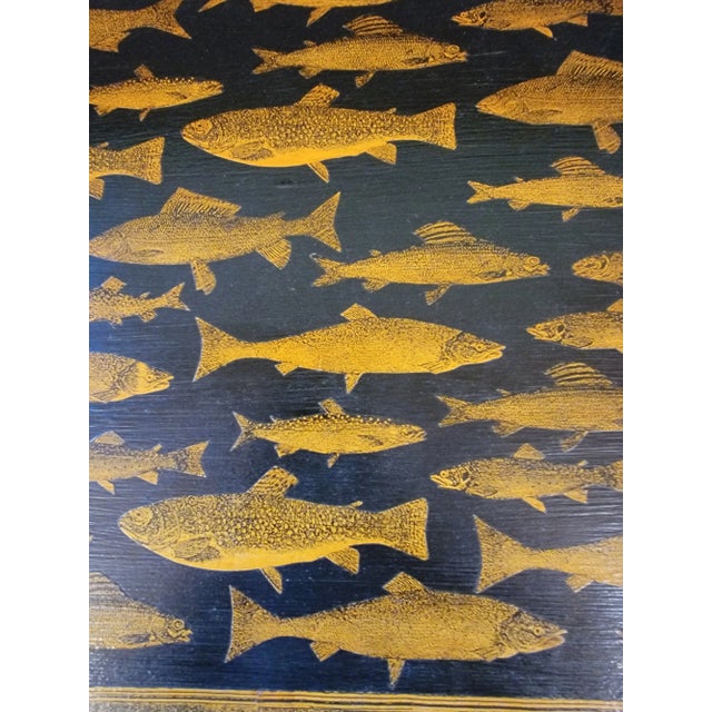 Decoupage Fish Antique Washstand From England. For Sale - Image 10 of 12