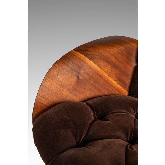 Rare Mid-Century Modern "Mrs." Lounge Chair in Walnut & Original Vinyl Attributed to George Mulhauser for Plycraft, Usa, C. 1960s For Sale - Image 15 of 18