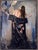 2010s Emergence by Brian O'Neill | Oil on panel with White Gold and Silver Leaf woman in flowing black robe For Sale - Image 5 of 5