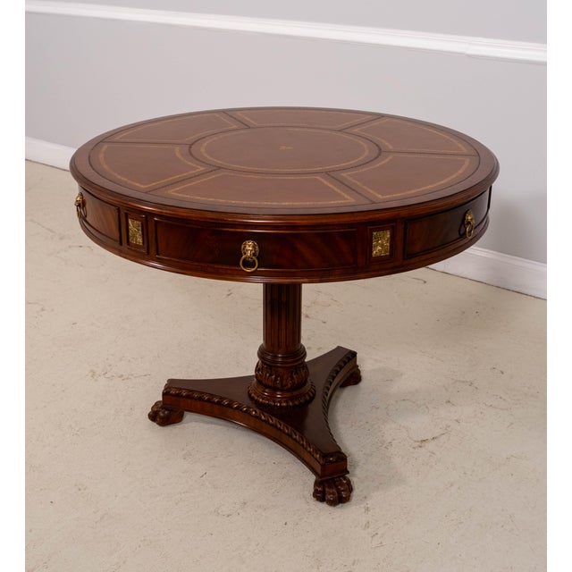 Age: Approx. 5 Years Old Details: 2 Drawers Platform Pedestal Base High Quality Construction Quality Tooled Leather Top...