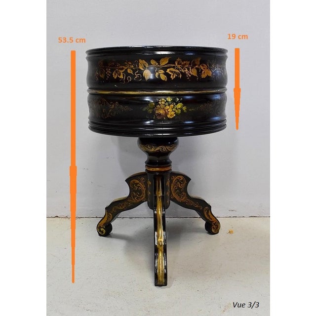 Napoleon III Planter in Blackened Wood with Gold Details, 19th Century For Sale - Image 4 of 18