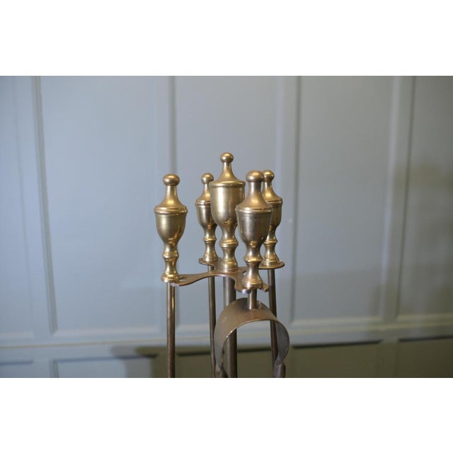 Brass Fireside Tools on Stand, 1960, Set of 5 For Sale - Image 3 of 8