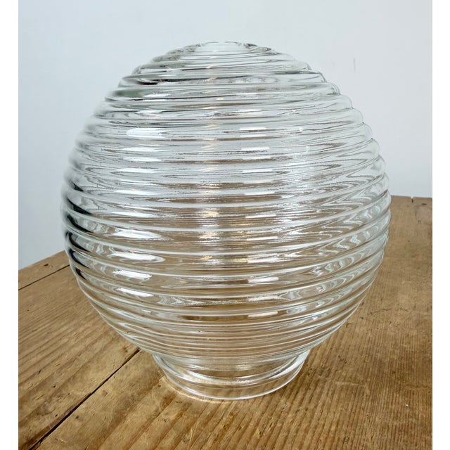 White Vintage White Porcelain and Glass Ceiling Light, 1970s For Sale - Image 8 of 13