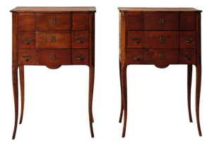 Early 21st Century French Walnut Beside Table (Set of 2)
