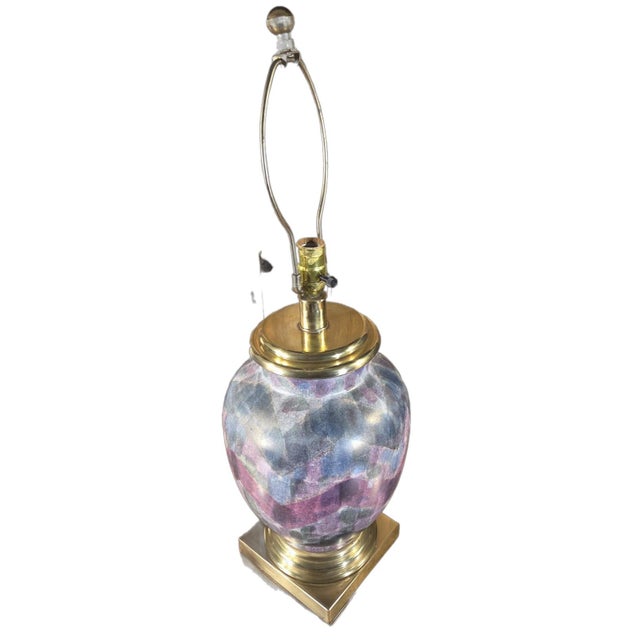 Frederick Cooper Vintage Frederick Cooper Chevron Ginger Jar Table Lamp For Sale - Image 4 of 11