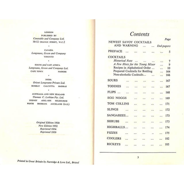 White "The Savoy Cocktail Book" 1959 Craddock, Harry For Sale - Image 8 of 13