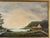This charming 19th century American folk art oil painting depicts a grand lakeside resort hotel set within a sweeping...