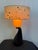 Mid-Century Modern Vintage Royal Haeger Mid Century Modern Ceramic Lamp W/ Original Double-Tier Fiberglass Shade For Sale - Image 3 of 12