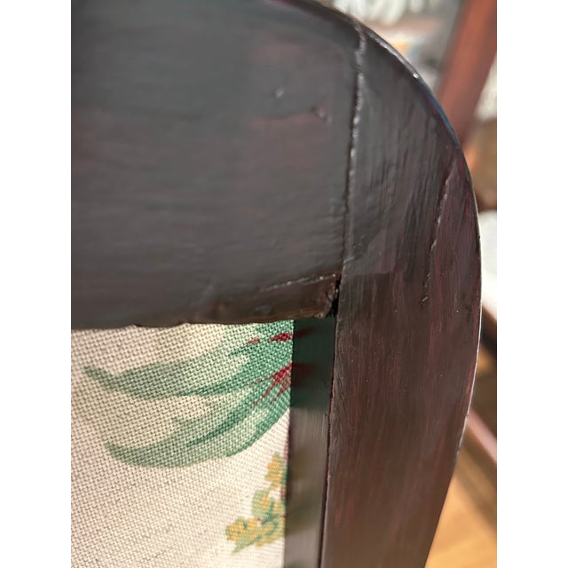 Mid 20th Century Louis XV Armchair Fauteuil Upholstered in Raymond Waites Magnolia Linen Fabric For Sale - Image 11 of 11